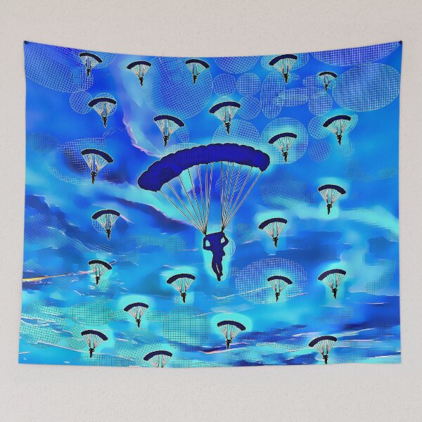 Item preview, Skydiving trend freedom blue art designed and sold by umfhn.
