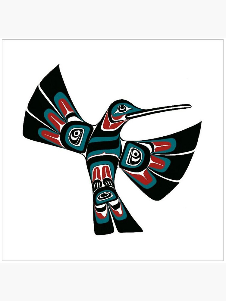 Pacific Northwest Hummingbird native american salish formline art