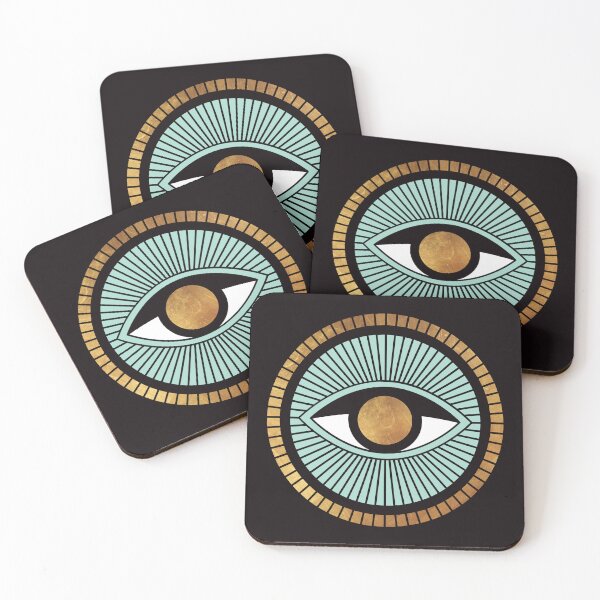 Item preview, Evil Eye Gold Amulet designed and sold by Inogitna Designs.
