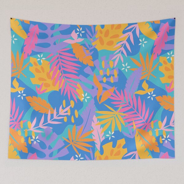 Item preview, Bright Tropical on Cyan designed and sold by latheandquill.