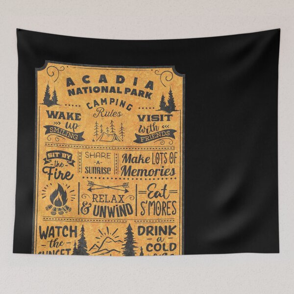 Item preview, Acadia National Park Camping Rules designed and sold by JordanHolmes.