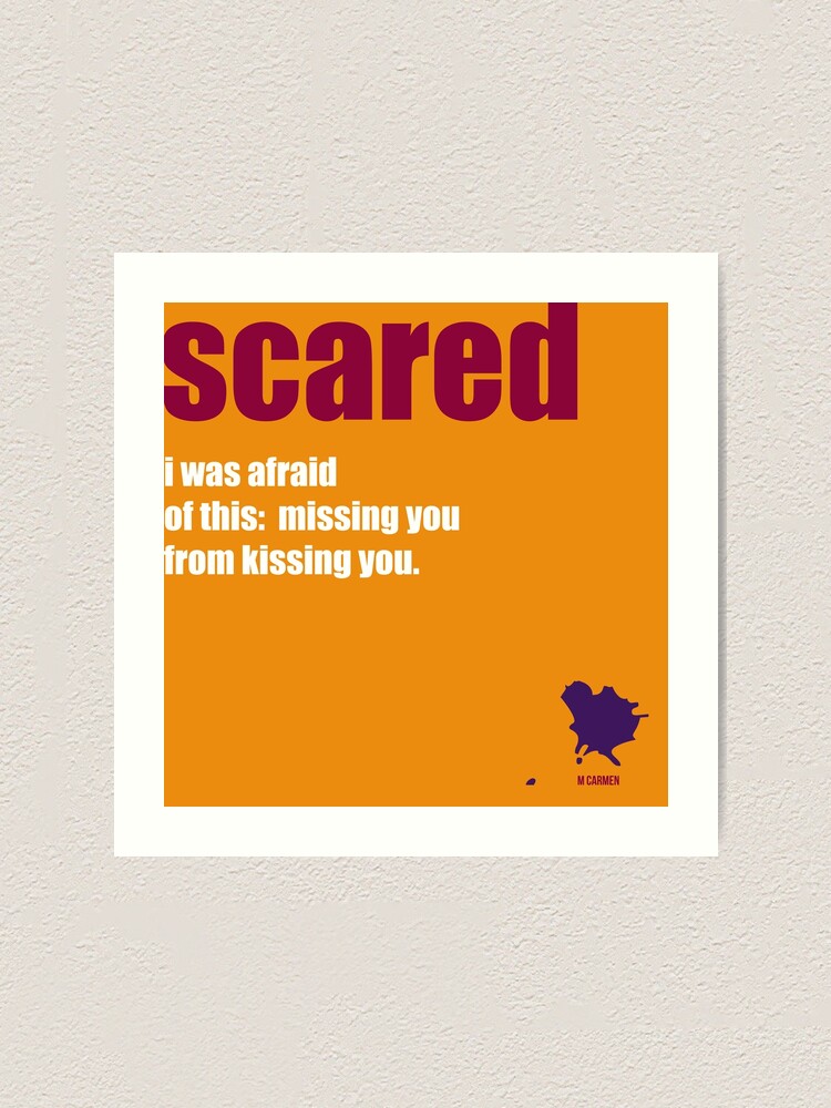 Alternate view of scared Art Print