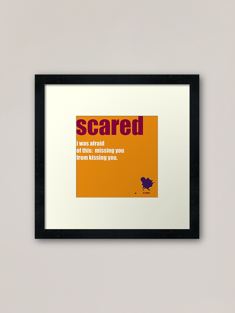 Alternate view of scared Framed Art Print