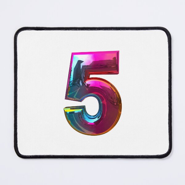 Item preview, Happy Birthday Reflective Incandescent Number - Five - 5 designed and sold by WilliamsonMedia.