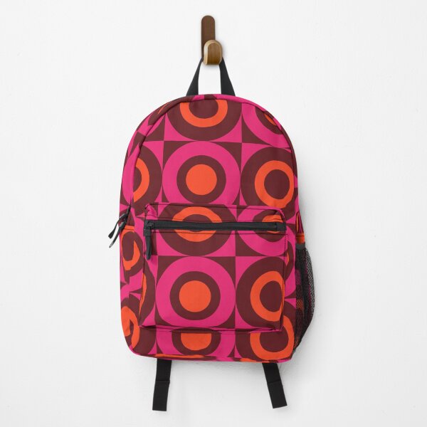 Item preview, Pop Art Square and Circle Pattern Brown Pink and Orange designed and sold by tonymagnerart.