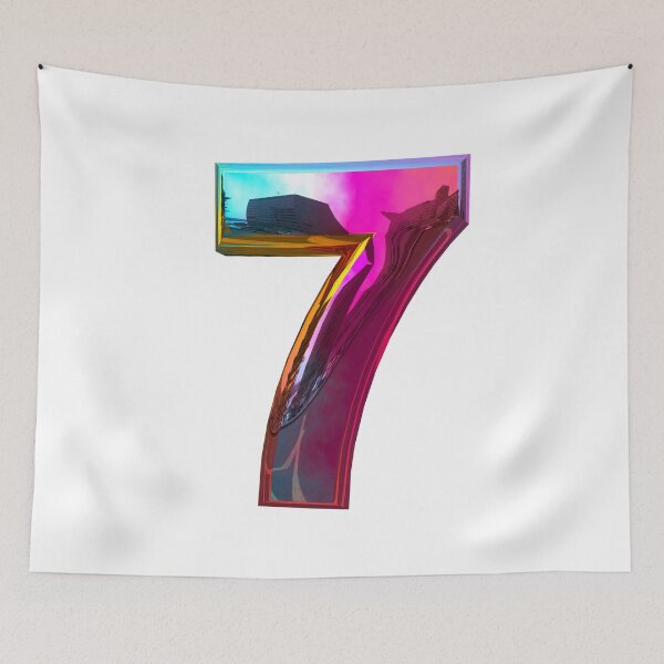 Item preview, Happy Birthday Reflective Incandescent Number - Seven - 7 designed and sold by WilliamsonMedia.