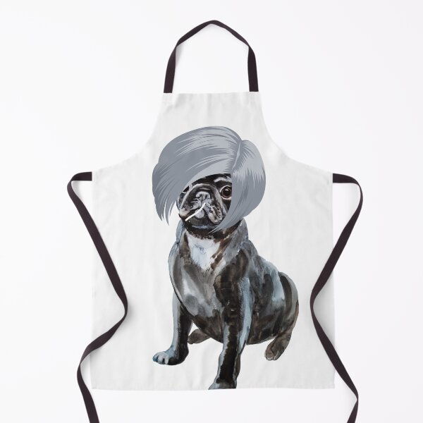 Item preview, Dog with a wig. Pug with a wig. Cute pug design for pug lovers everywhere designed and sold by Doggymadness.