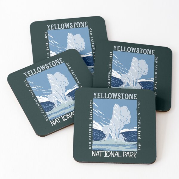 Item preview, Yellowstone National Park Old Faithful Distressed designed and sold by KrisSidDesigns.