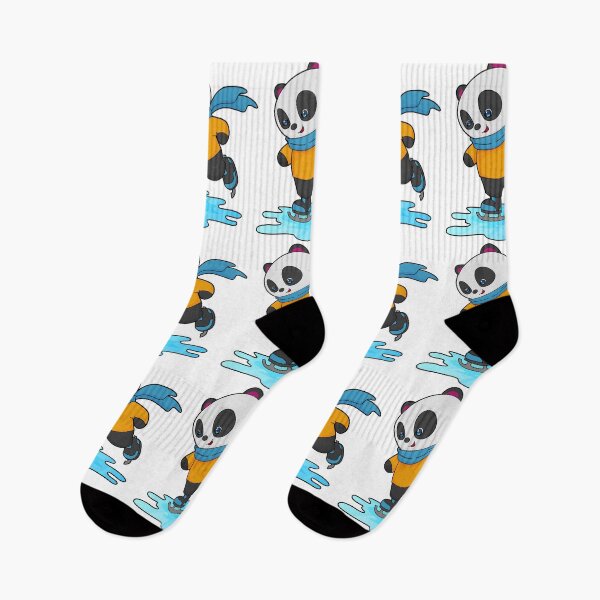 Item preview, Panda at Ice skating with Ice skates & Scarf designed and sold by Snabdesign84.
