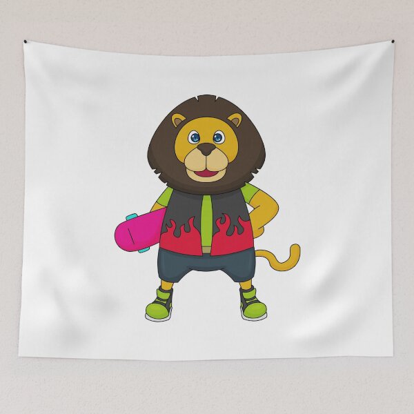 Item preview, Lion as Skater with Skateboard designed and sold by Snabdesign84.