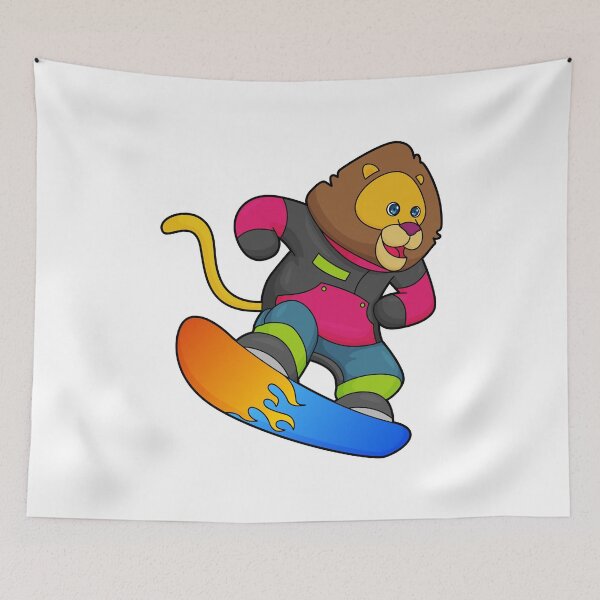 Item preview, Lion as Snowboarder with Snowboard designed and sold by Snabdesign84.