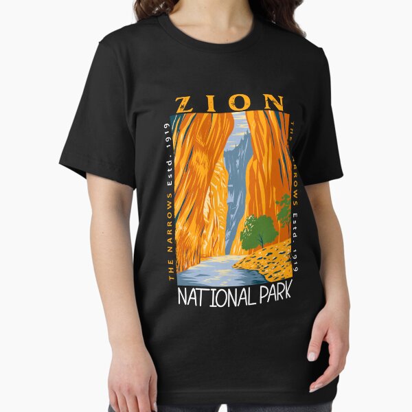 Vista previa del artículo con la obra «Parque Nacional Zion Utah The Narrows angustiado», diseñado y vendido por KrisSidDesigns.