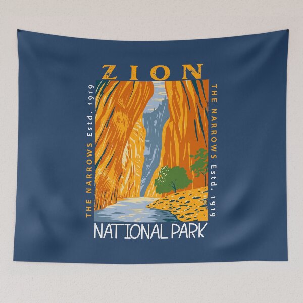Item preview, Zion National Park Utah The Narrows Distressed designed and sold by KrisSidDesigns.