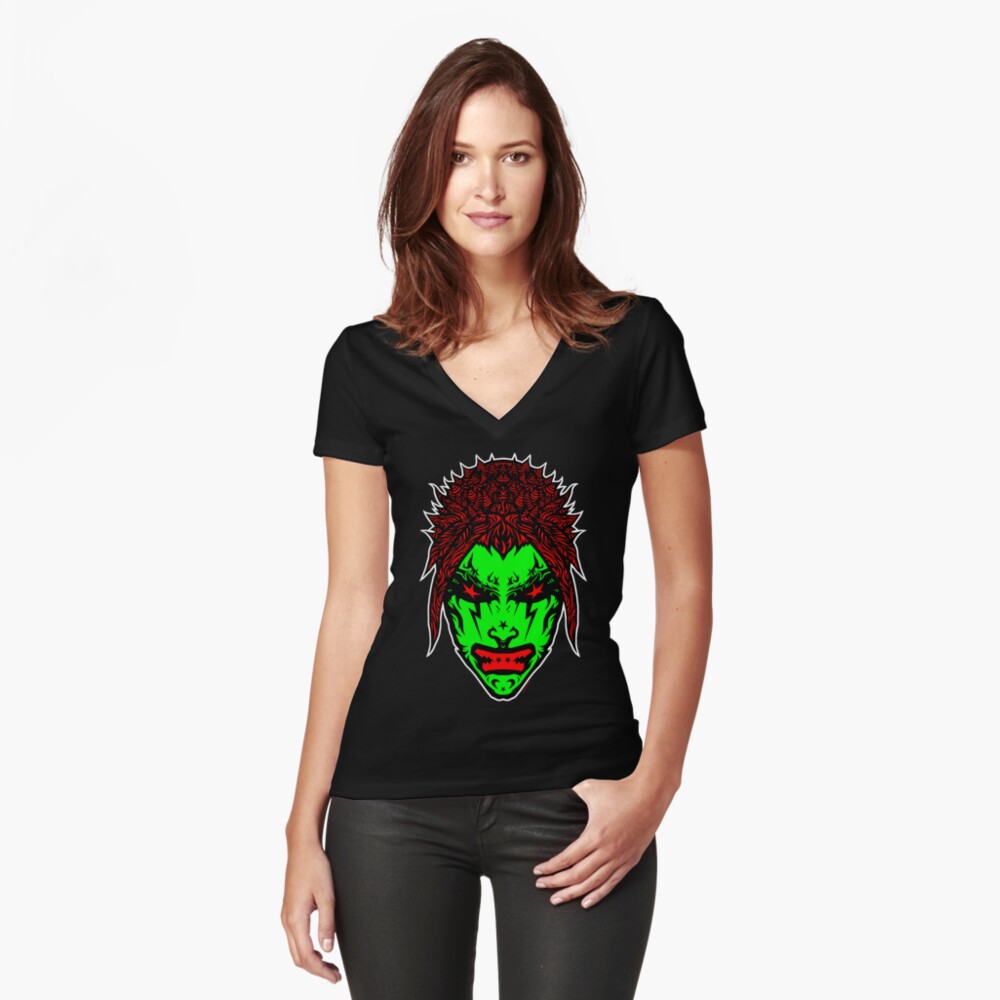 Item preview, Fitted V-Neck T-Shirt designed and sold by sadmachine.
