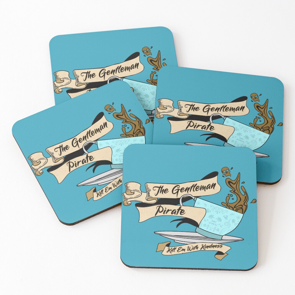 The Gentleman Pirate Coasters (Set of 4)