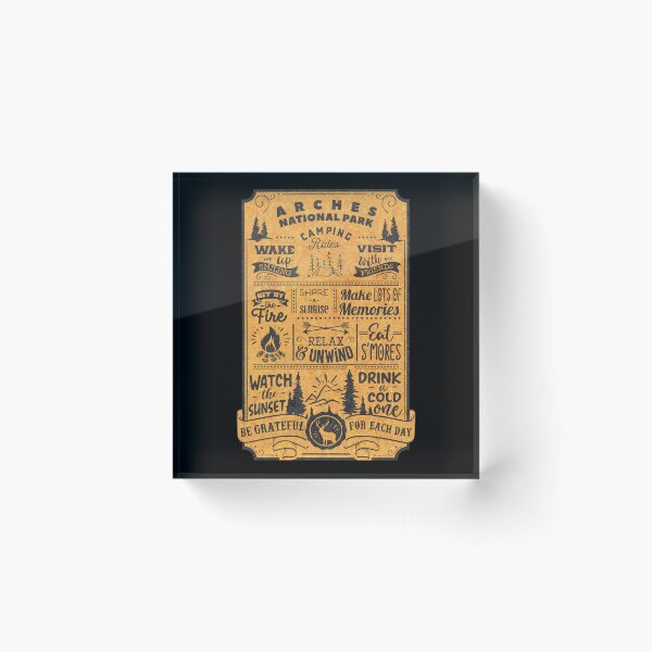 Item preview, Arches National Park Camping Rules designed and sold by JordanHolmes.