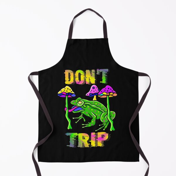 Aperçu de l'œuvre Dont Trip Rave Psytrance Trippy Frog Champignon psychédélique créée et vendue par Dressed For  Duty.