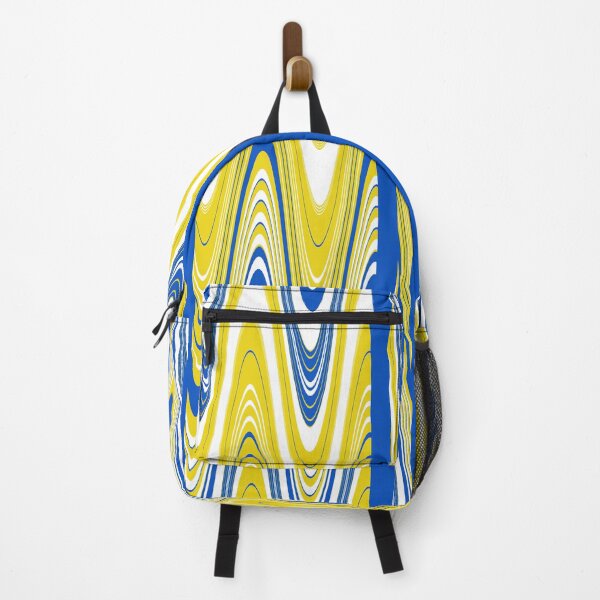 Item preview, Blue and yellow striped sixties geometric repeating pattern. designed and sold by SandraPDesigns.