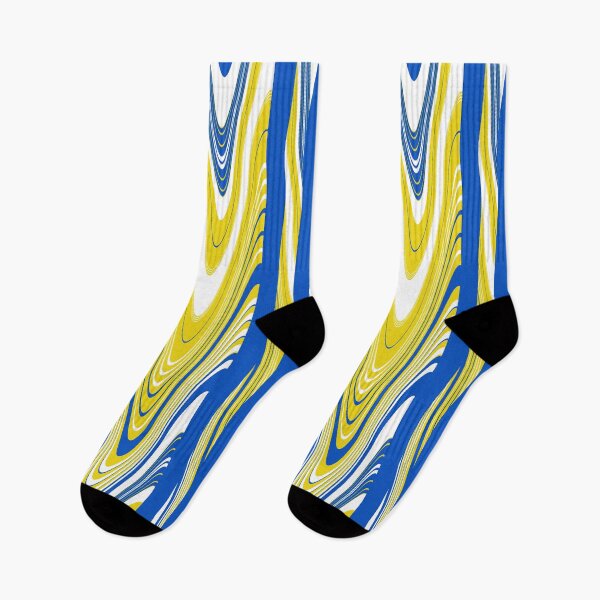 Item preview, Blue and yellow striped sixties geometric repeating pattern. designed and sold by SandraPDesigns.