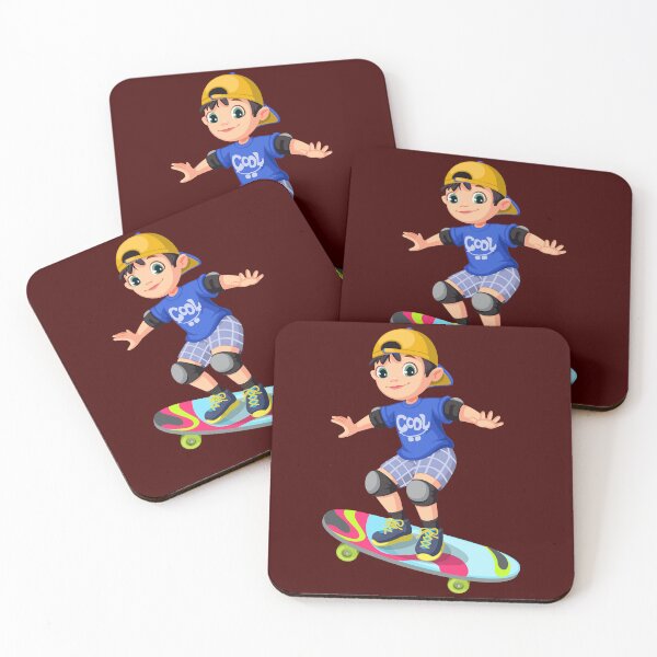 Item preview, cool boy on skateboard designed and sold by PMestore.