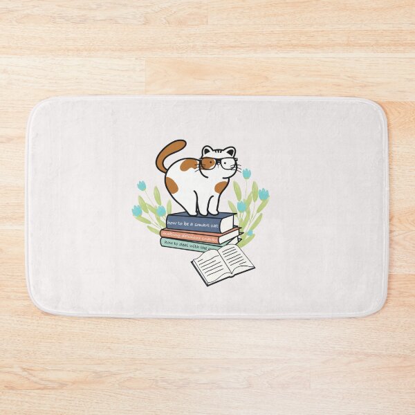 Item preview, Smart Cat and Books designed and sold by HappyLifeCreate.