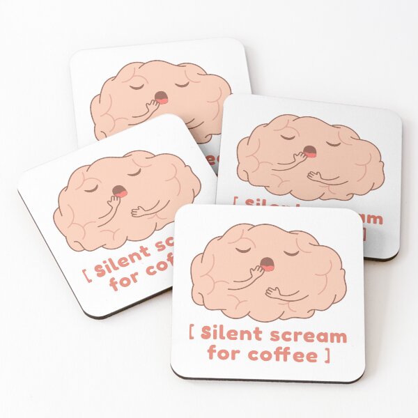 Item preview, Silent Scream For Coffee - Cute Brain  designed and sold by ttttee.