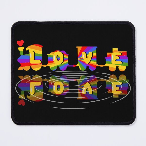 Item preview, Pride Rainbow Retro Love Train Reflection Graphic Yellow Letters designed and sold by podguy.