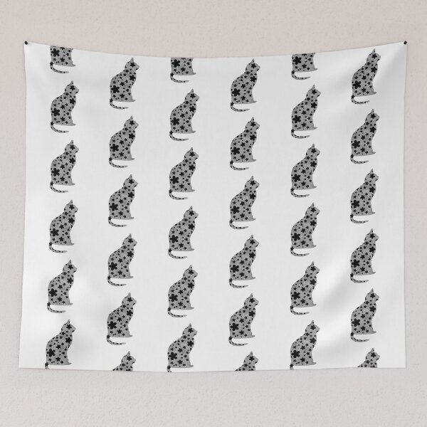 Item preview, Floral Cat - Black  designed and sold by Majo Art ✦ Digital Artist .