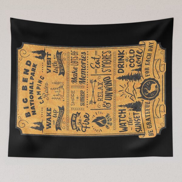 Item preview, Big Bend National Park Camping Rules designed and sold by JordanHolmes.