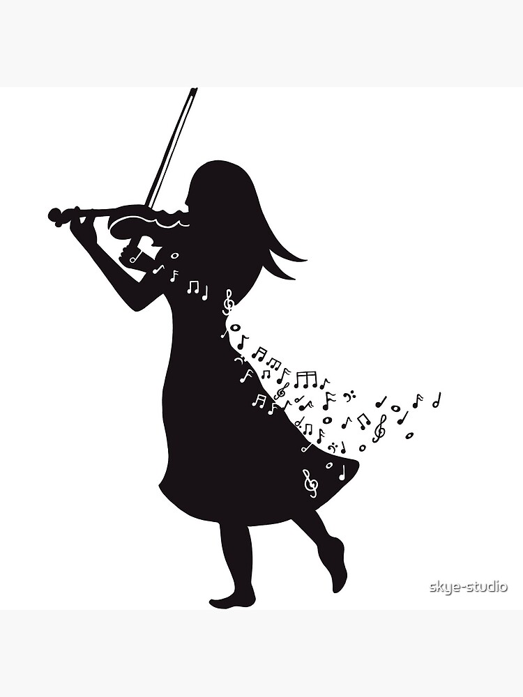 "Violinist Silhouette" Poster for Sale by skyestudio Redbubble