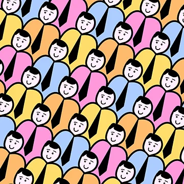 Artwork thumbnail, People Geometric Pattern by JLCableStudio