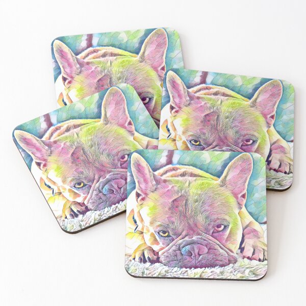 Item preview, Watercolour Frenchie bulldog art. Watercolour pastel frenchie. Pastel dog. designed and sold by Doggymadness.