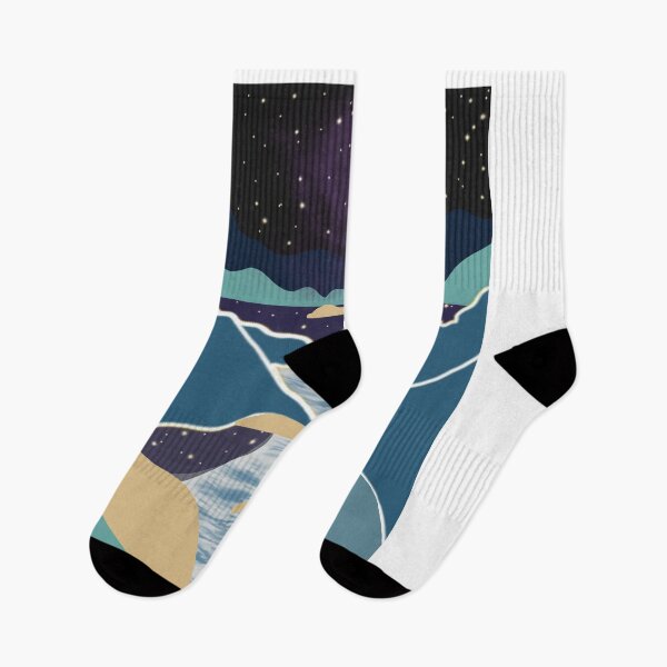 Item preview, Silver lake and serene mountains under starred sky    designed and sold by BHAVANI REDDY.