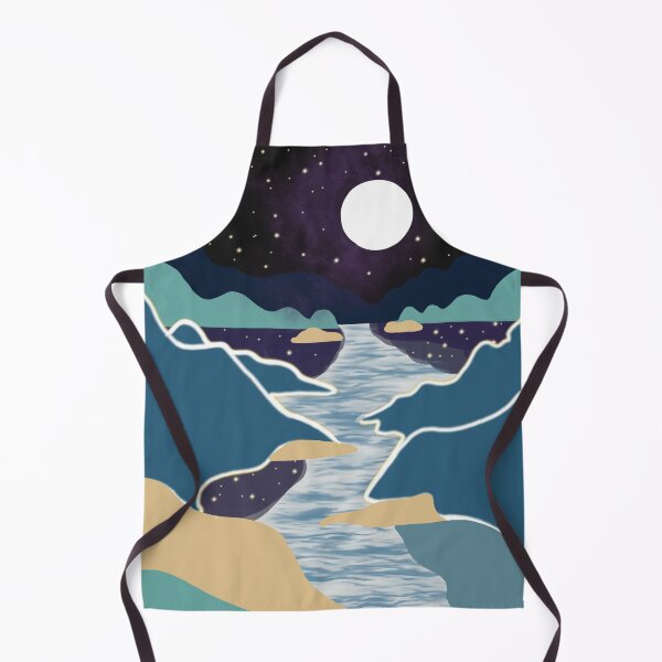 Item preview, Silver lake and serene mountains under starred sky    designed and sold by BHAVANI REDDY.