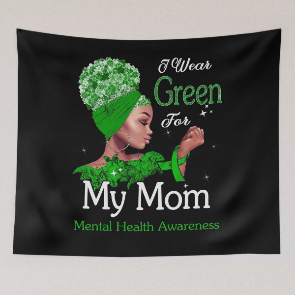 Item preview, Mental Health Awareness Black Girl I Wear Green For My Mom designed and sold by tenjun16.