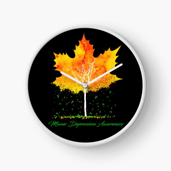Item preview, Manic Depression Awareness Maple Leaf Autumn Tree Orange Fall Leaves Season designed and sold by Sabfit.