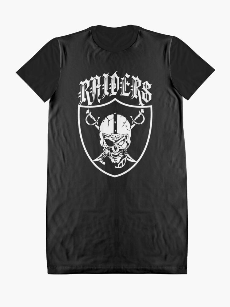 Raiders Black Graphic T Shirt Dress