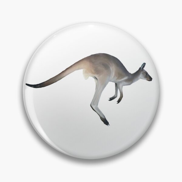 Item preview, Bouncing Kangaroo. Australian Grey Kangaroo an iconic animal hoping through the bush. Realistically illustrated. designed and sold by PlumpPlumStudio.
