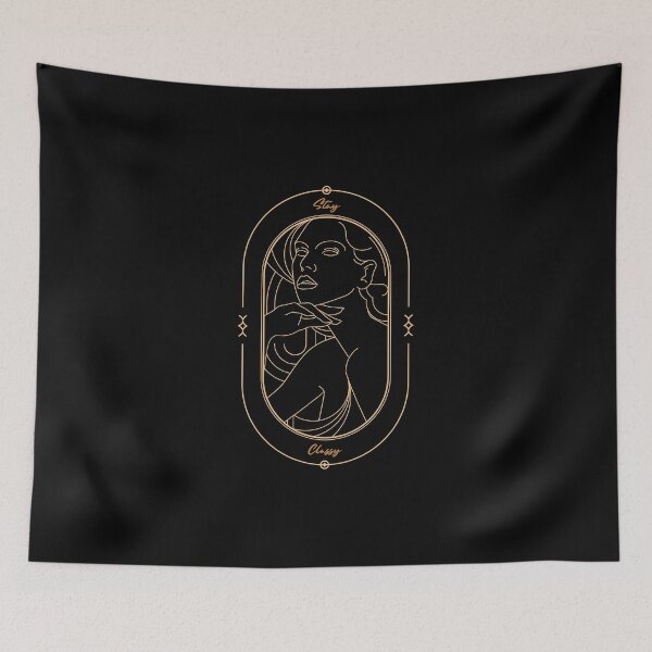 Item preview, Stay Classy - Beautiful Deco Woman, Beige on Black (dark) designed and sold by Quirkdom.