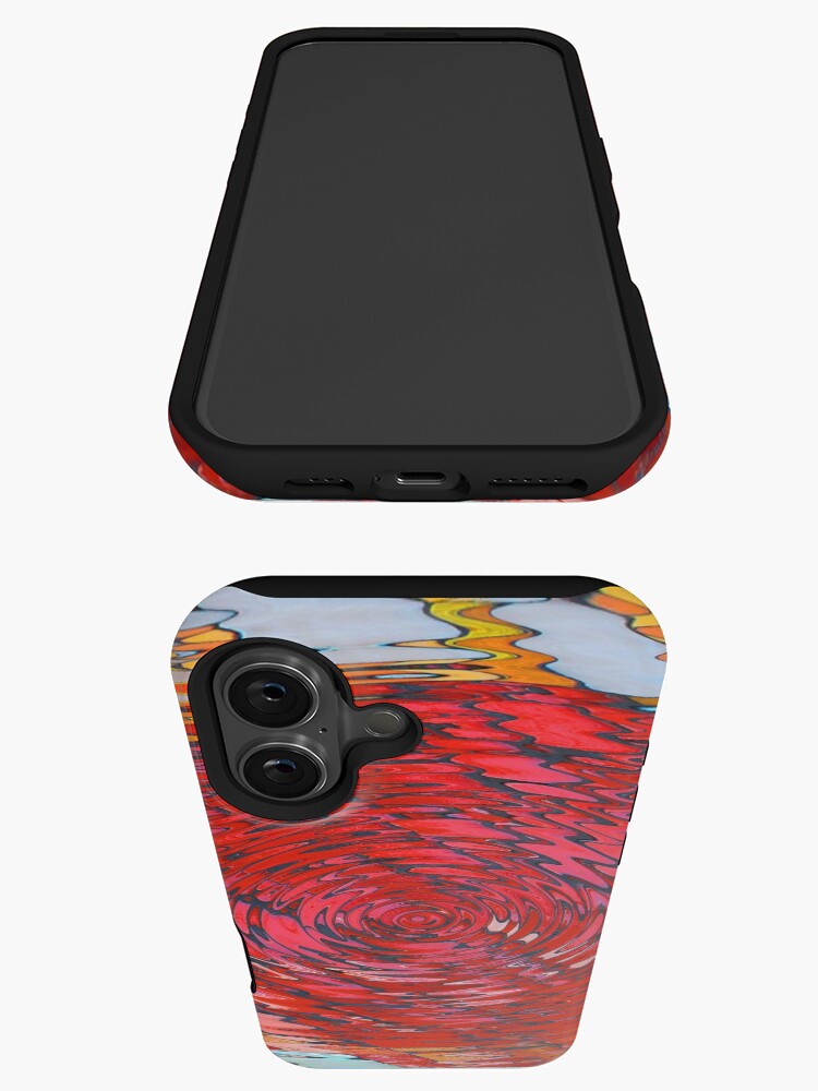 Thumbnail 3 of 4, iPhone Case, Fish Waves designed and sold by KateRattray.
