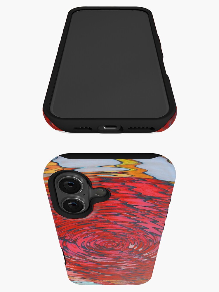 Thumbnail 3 of 4, iPhone Case, Fish Waves designed and sold by KateRattray.