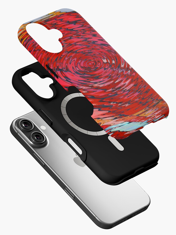 Thumbnail 2 of 4, iPhone Case, Fish Waves designed and sold by KateRattray.