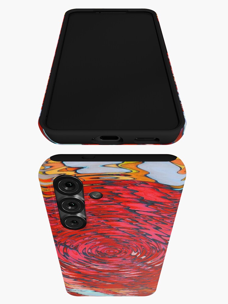 Thumbnail 3 of 4, Samsung Galaxy Phone Case, Fish Waves designed and sold by KateRattray.