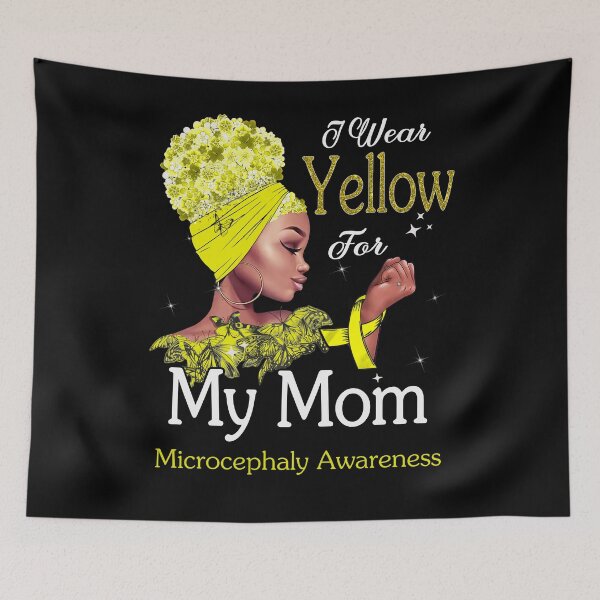 Item preview, Microcephaly Awareness Black Girl I Wear Yellow For My Mom designed and sold by tenjun16.