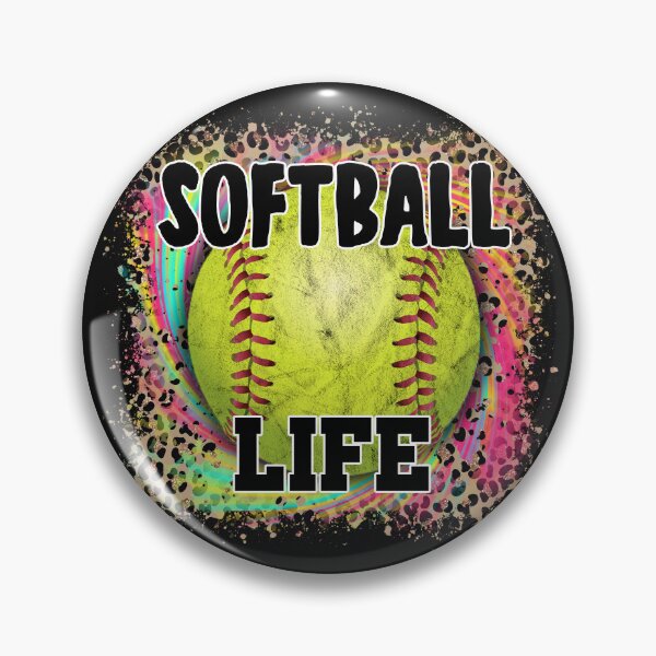 Artikelvorschau, Softball Life Tie Dye Leopard Print Gelber Ball entworfen und verkauft von ChicoryJunction.
