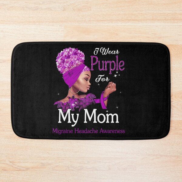 Item preview, Migraine Headache Awareness Black Girl I Wear Purple For My Mom designed and sold by tenjun16.