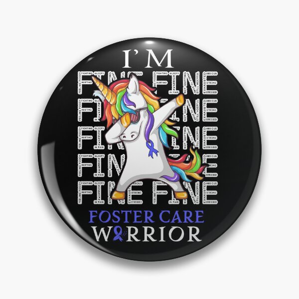 Item preview, Unicorn Foster Care Warrior I'm Fine Foster Care Awareness designed and sold by Hatjar.