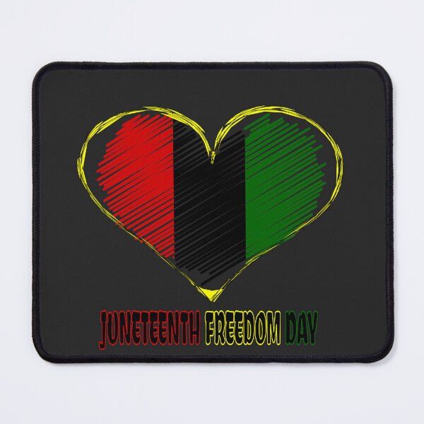 Item preview, happy juneteenth african flag heart freedom day emancipation designed and sold by Gossip Rag.