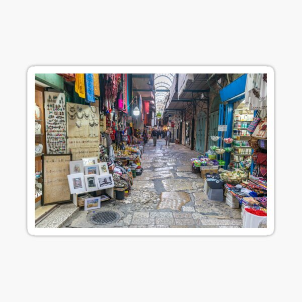Jerusalem Old City alley Sticker
