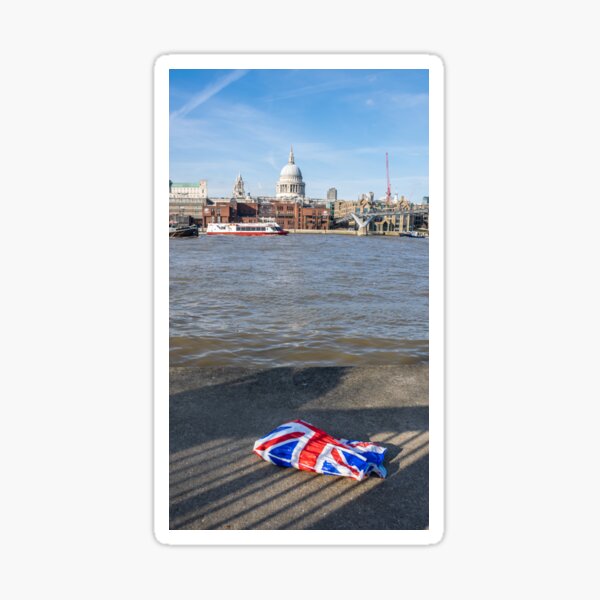 London Union Jack plastic bag Sticker